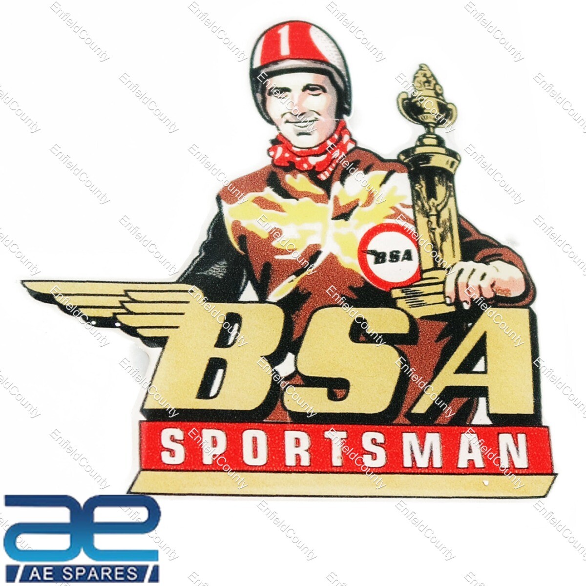 BSA SPORTSMAN Vinyl Decal Sticker 2 Unit 77x76mm  
