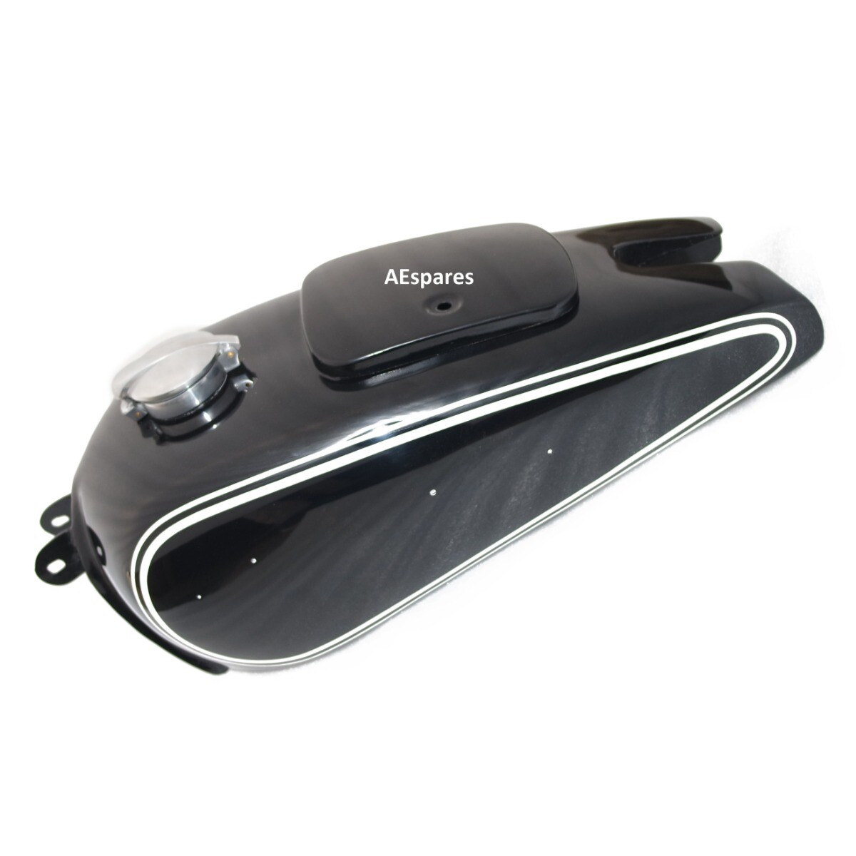 Petrol Fuel Gas Tank Steel Black Painted White Stripe Fits BMW R71 