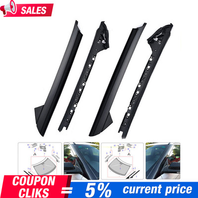 4PCS Outer & Inner Windshield Trim Moldings For 2011-2019 Ford Explorer US Ship