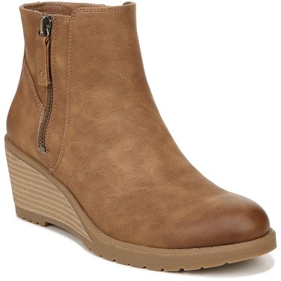 Dr. Scholls Shoes Womens Chloe Brown Wedge Boots 11 Medium (B,M) BHFO 6180