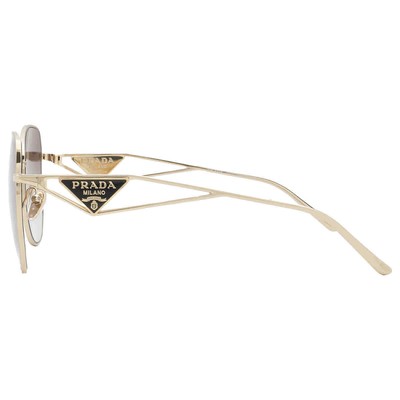 Pre-owned Prada Green Gradient Irregular Ladies Sunglasses Pr 57ys Zvn0a7 57