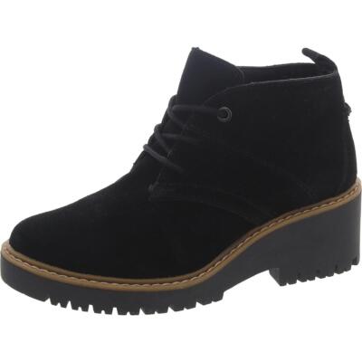 White Mountain Womens Danny Suede Wedge Bootie Ankle Boots Shoes BHFO 6766