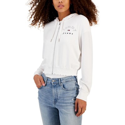 Женская белая толстовка с капюшоном Tommy Hilfiger, спортивная куртка S BHFO 6095