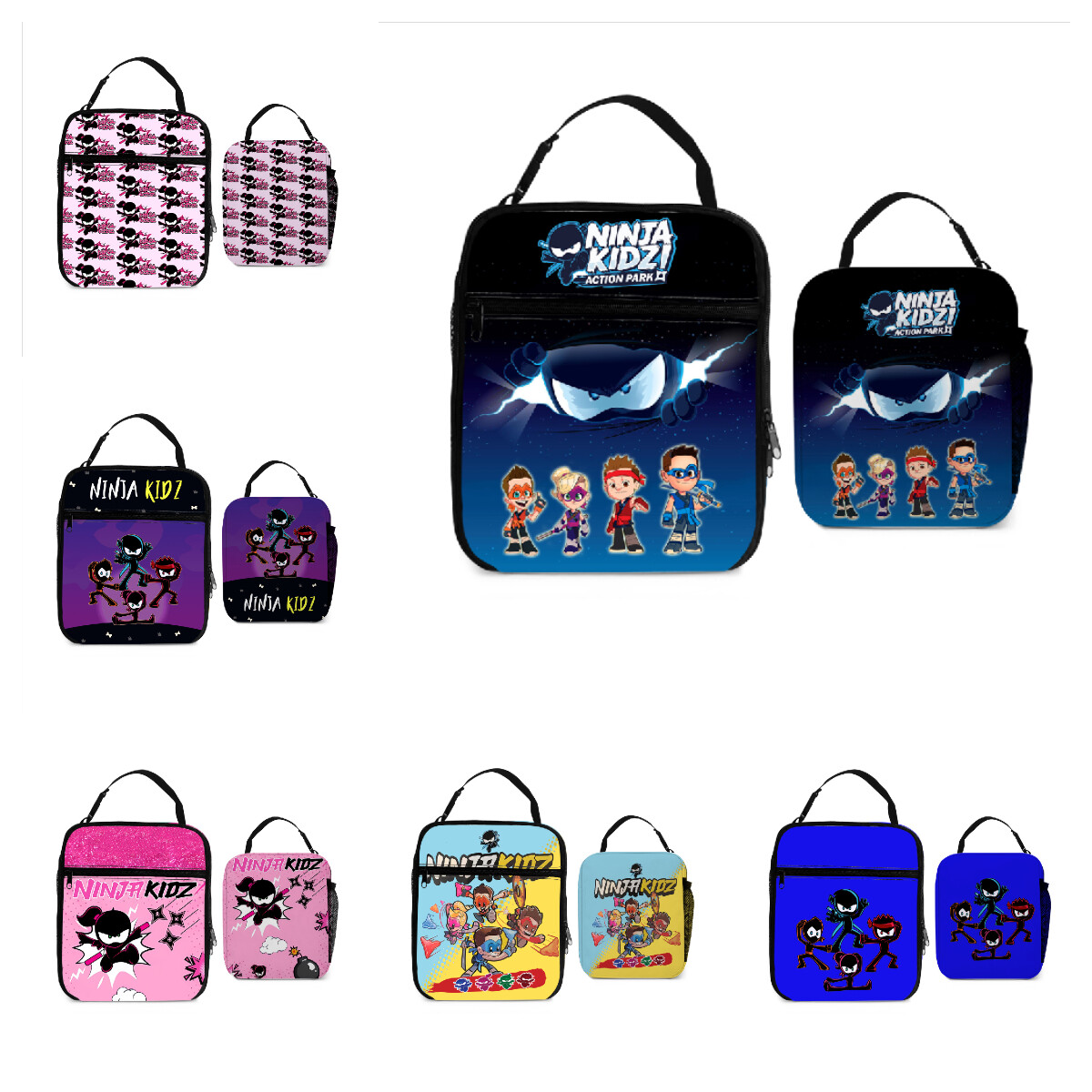 Ninja Kidz Insulated Lunch Bag Cooler Storage Handbag Tote