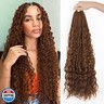 Boho Box Crochet Braids Human Hair Mixed 9 Packs Bohemian Crochet Braids with Curly Ends 18 Inch Goddess Braids (12Inch, 30#)