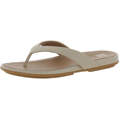 Женские шлепанцы-слипоны на ремешках с круглым носком цвета слоновой кости Fitflop 8 Medium (B,M) BHFO 9283