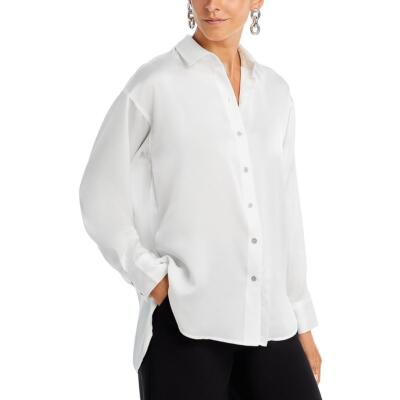 Karl Lagerfeld Paris Womens   Collared Shirt Button-Down Top BHFO 6557