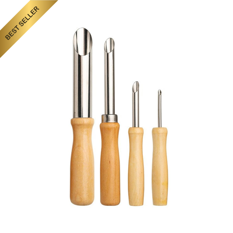 4Pcs round Hole Cutters, Stainless Steel Pottery Tools, Precision Punch Hole Cut