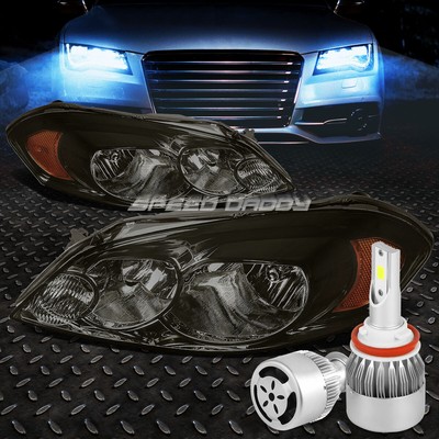 ДЫМЧАТЫЙ КОРПУС, ЯНТАРНАЯ УГЛОВАЯ ФАРА + БЕЛЫЙ СВЕТОДИОД H8 HID с ВЕНТИЛЯТОРОМ ДЛЯ 06-16 IMPALA