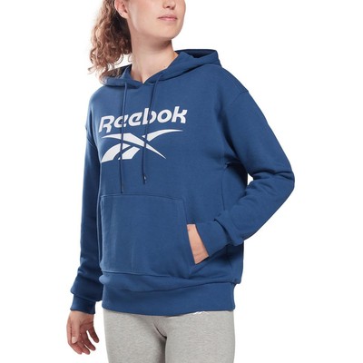 

Reebok Женская толстовка с капюшоном и длинными рукавами из ткани френч терри в рубчик BHFO 8700, Batik blue