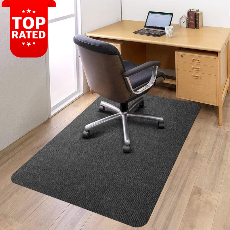 Office Chair Mat for Hard Floors Gaming Desk Protector Grey 90x120 cm