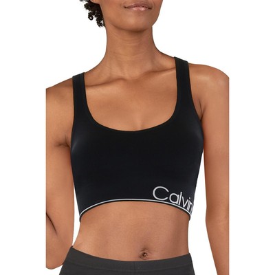 Calvin Klein Womens Black Racerback Fitness Workout Sports Bra XS BHFO 6370