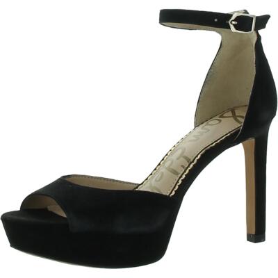 

Женские черные замшевые туфли Sam Edelman Jerin на каблуке 7, средний (B,M) BHFO 5278, Black suede