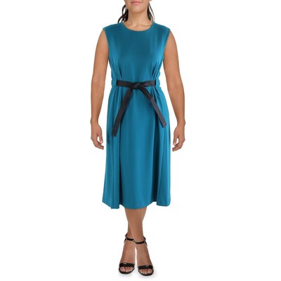 Женское синее рабочее платье-футляр миди без рукавов Calvin Klein 14 BHFO 7213