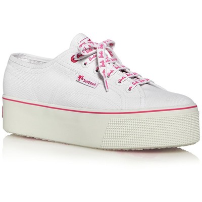 Повседневные и модные кроссовки Superga Womens 2750 на шнурках и бусинах, белые, BHFO 5526