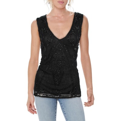 

Женский пуловер с v-образным вырезом и блестками Lauren Ralph Lauren BHFO 4734, Polo black