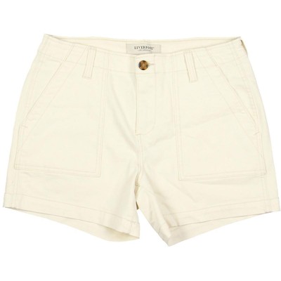 Liverpool Los Angeles Womens Ivory Cotton Blend Mini Casual Shorts 4 BHFO 2198