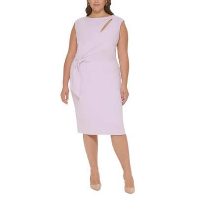 Женское фиолетовое платье Calvin Klein из крепа с вырезом для работы Plus 22W BHFO 4557