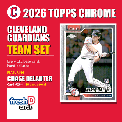 2026 Topps Chrome Baseball Team Set 10 Cards Cleveland Guardians Ramírez