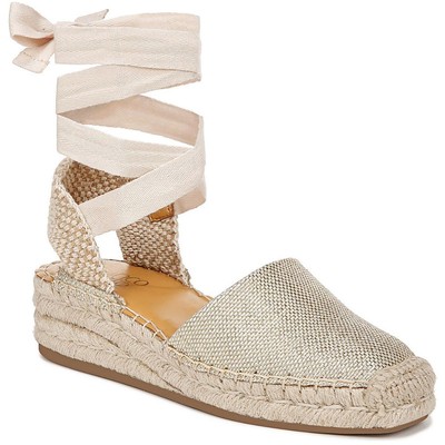 Franco Sarto Womens Britney Canvas Woven Lace Up Espadrilles Shoes BHFO 6897