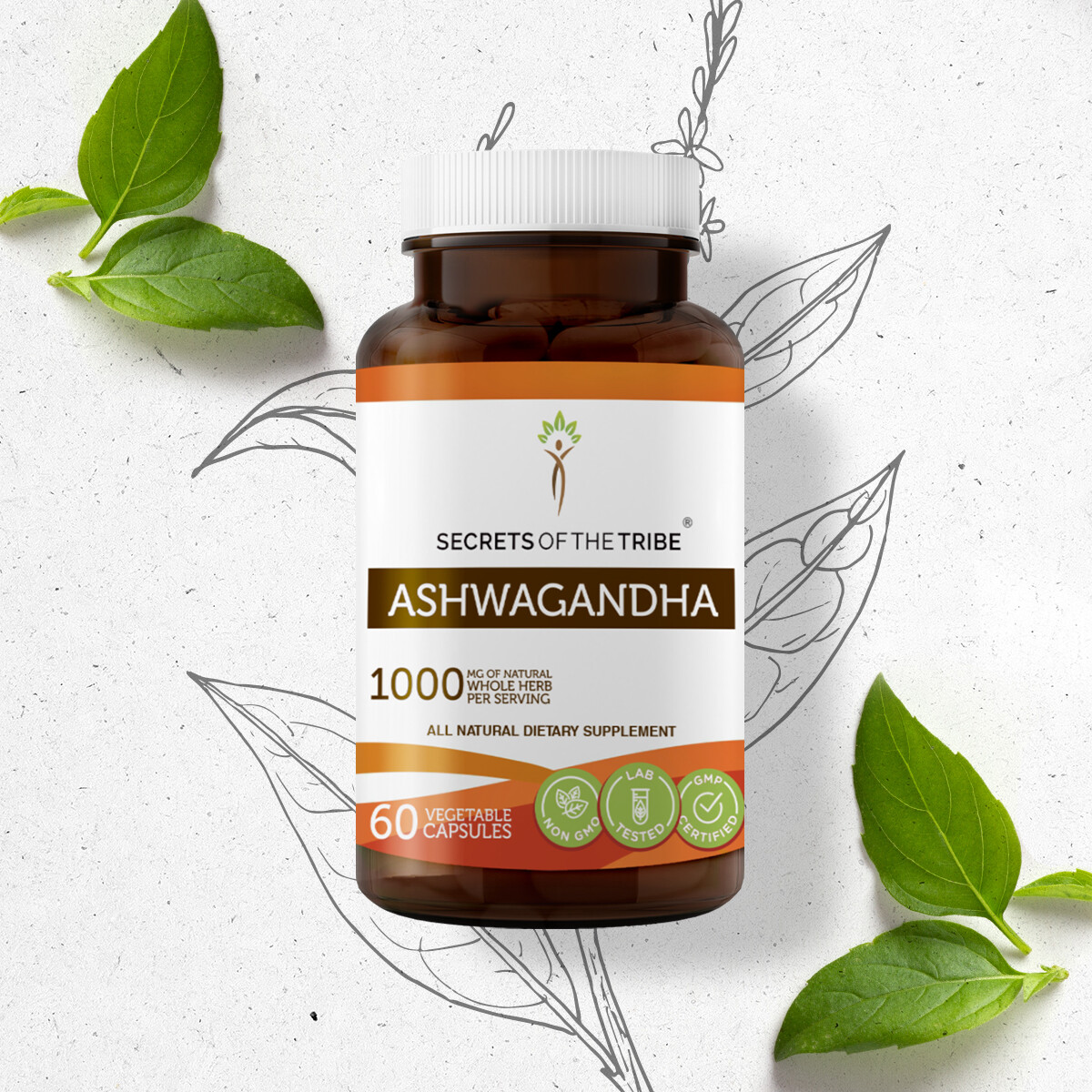 Secrets Of The Tribe Ashwagandha Capsules, 500 mg