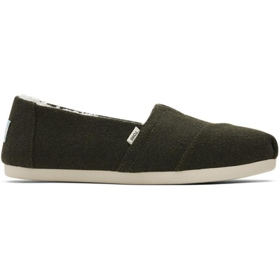 

Женские модные лоферы на плоской подошве Toms Alpargata Green 9 Medium (B,M) BHFO 0092, Deep forest, Alpargata