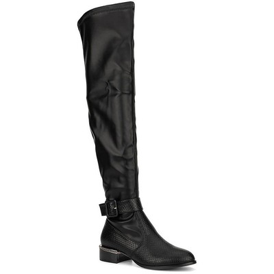 Olivia Miller / женские черные сапоги выше колена Hailey 7.5 Medium (B,M) BHFO 8435