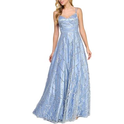 TLC Say Yes To The Prom Womens Blue Evening Dress Gown Juniors 13/14 BHFO 2051