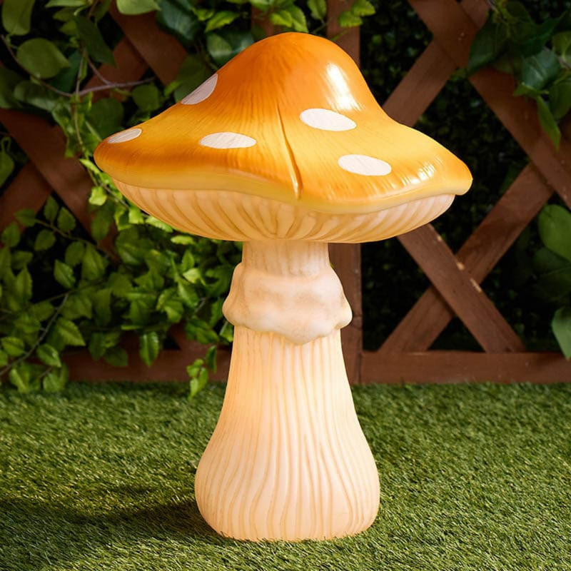 Cracker Barrel * Orange Medium Mushroom Blow Mold