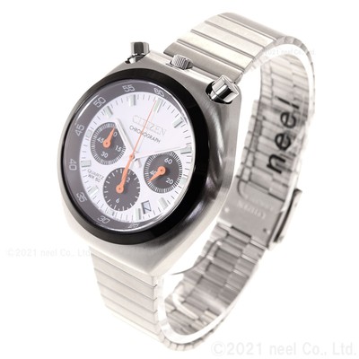 Pre-owned Citizen An3660-81a Bullhead White Dial Record Label Tsuno Chrono Watch Panda F/s