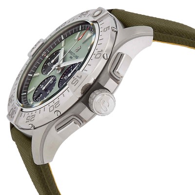 Pre-owned Breitling Avenger Chronograph Automatic Green Dial Men's Watch Ab0147101l1x1