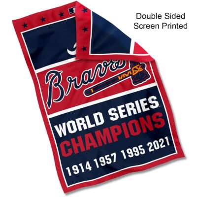 Atlanta Braves 4 Time Champions Garden Flag and Yard Banner