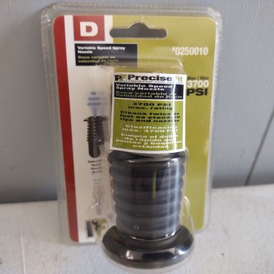 Adjustable Pressure Washer Nozzle 3700 PSI Variable Speed Spray Brass Rubber Fan