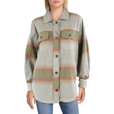 

Женская флисовая куртка-рубашка с принтом Free People Верхняя одежда  BHFO 3443, Tan combo/mazipan combo