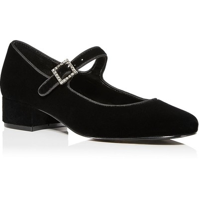 Женские мокасины Aqua Lara из черного бархата, туфли Mary Janes, размер 9,5 (B,M) BHFO 8854