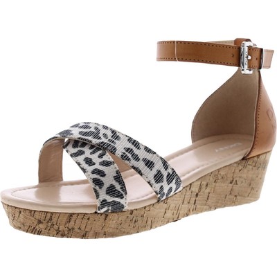 

Женские босоножки на танкетке с пробковым ремешком DKNY Ashley Tan, средний размер (B,M) BHFO 9198, Summer leopard