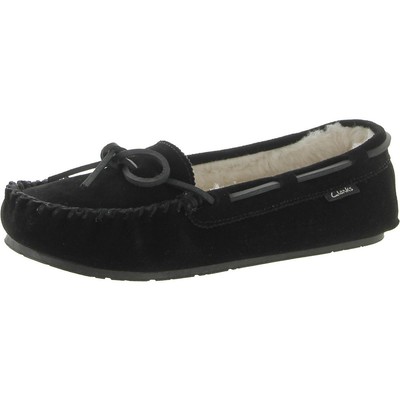 

Женские черные замшевые удобные мокасины Clarks 9, средние (B,M) BHFO 7609, Черный, JMH1908