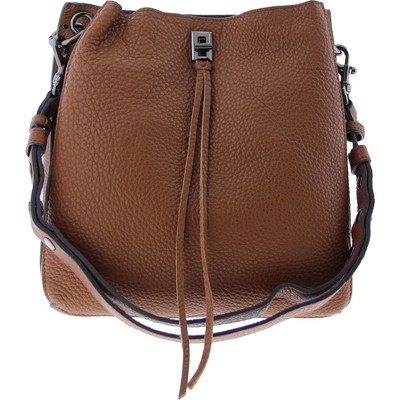 Женская кожаная сумка через плечо Rebecca Minkoff из натуральной кожи Darren Brown среднего размера BHFO 9384