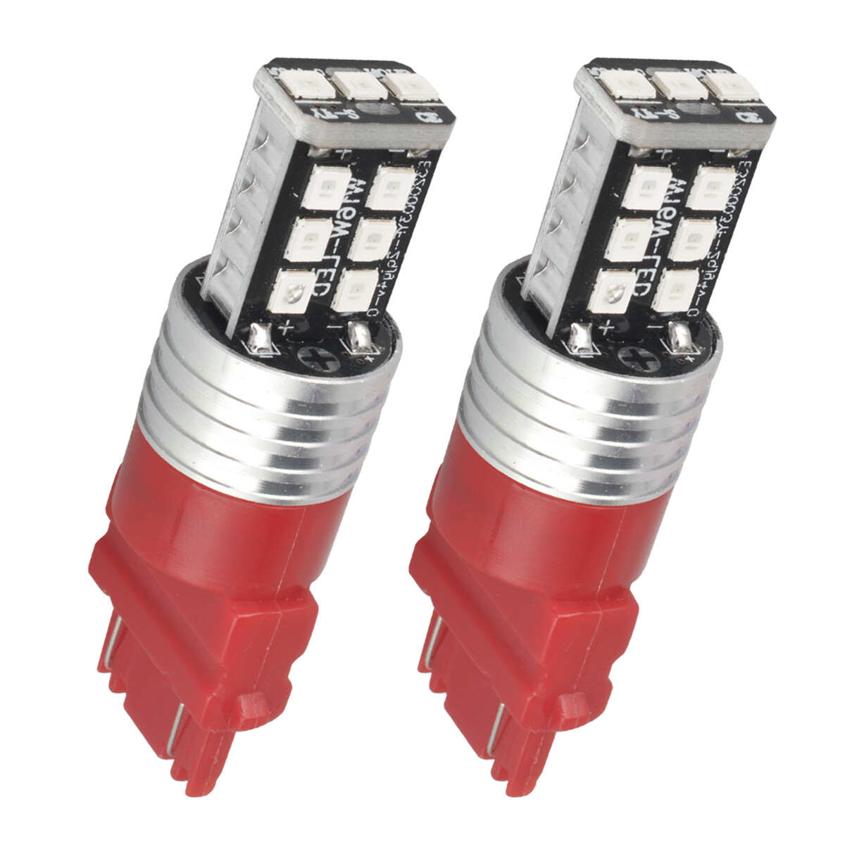 4pcs 3157 LED Strobe Flash Brake Tail Stop Light Parking Warning Bulbs