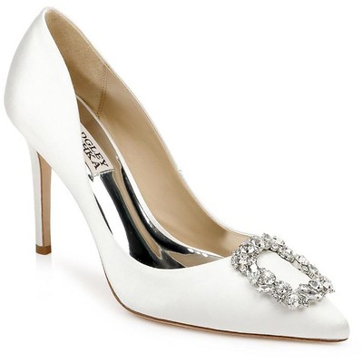 Женские модельные туфли Badgley Mischka Cher белого цвета, вечерние, 5 средних размеров (B,M), BHFO 4373