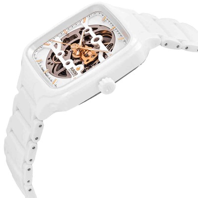 Pre-owned Rado True Square Automatic Skeleton White Dial Unisex Watch R27126012