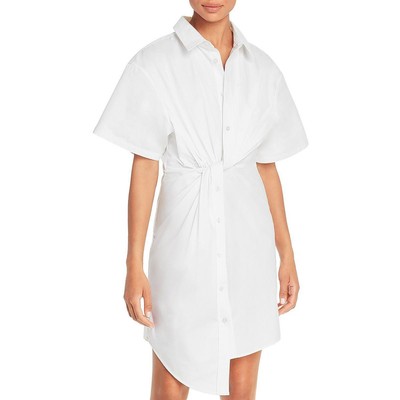 

Женское белое платье-рубашка миди T by Alexander Wang  BHFO 4603, Bright white