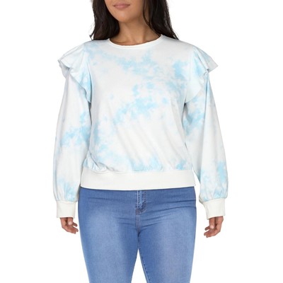 1.Женский пуловер-толстовка State Womens Blue Tie Dye с рюшами, M BHFO 4970