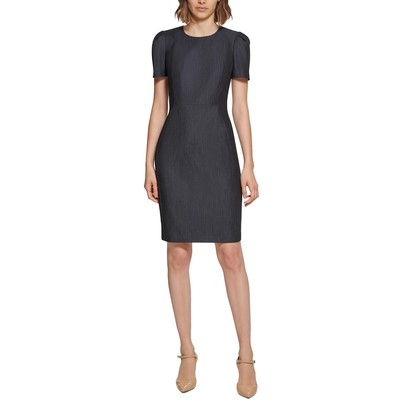 Женское синее повседневное мини-приталенное платье-футляр Calvin Klein Petites 0P BHFO 8159