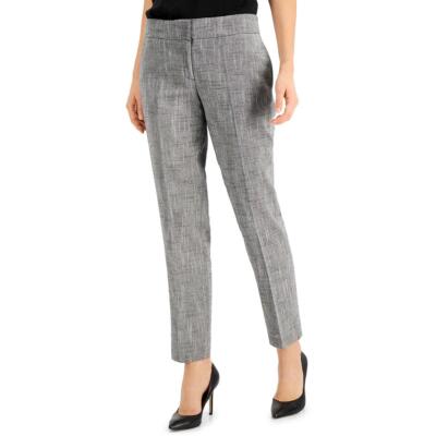 

Kasper Womens Cross-Dyed Slim Fit Workwear Straight Leg Pants BHFO 8969, Black/ivory, 10771396