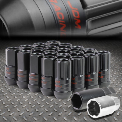 ЧЕРНАЯ СТАЛЬНАЯ ШЛИЦОВКА С ОТКРЫТЫМ КОНЦЕМ, 16 ПРОУШИН КОЛЕСА + 4 КОНТРГАЙКИ + ШПОНКА M12X1,25 25MMx45MM