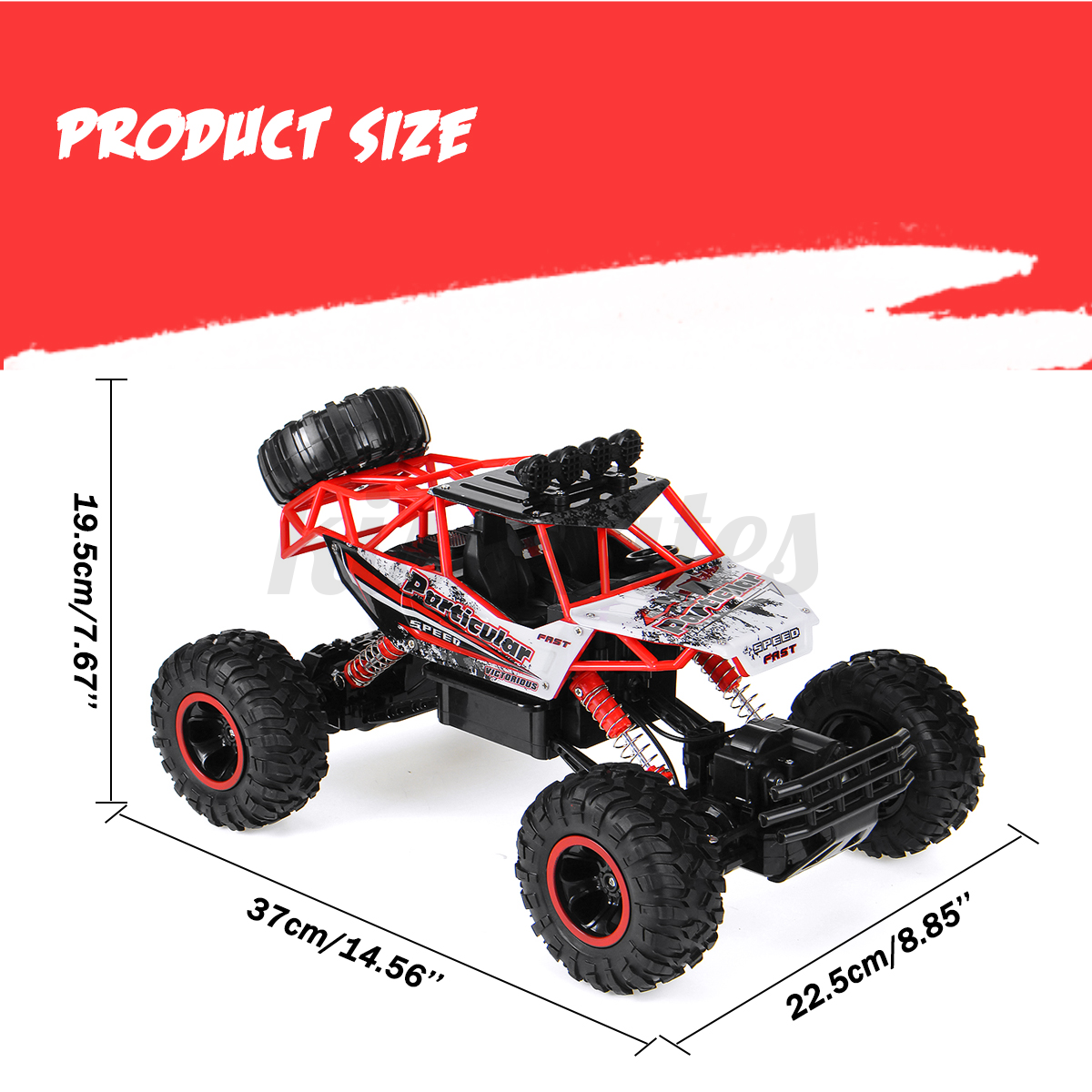DE RC Monster Truck Metall Ferngesteuert Auto Rock Geländewagen 4WD Offroad Car