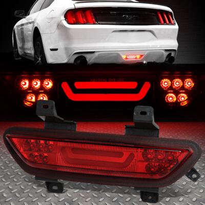 [3D СВЕТОДИОДНАЯ ПАНЕЛЬ] ДЛЯ 15-18 FORD MUSTANG ТРЕТИЙ ЗАДНИЙ СТОП-СИГНАЛ ГРУЗОВОЙ ФОНАРЬ КРАСНЫЙ
