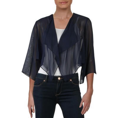 

Женское темно-синее шифоновое прозрачное болеро Alex Evenings Petites  BHFO 5505, Navy