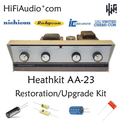 Heathkit aa-23 amp restoration kit service recap filter capacitor fix rebuild